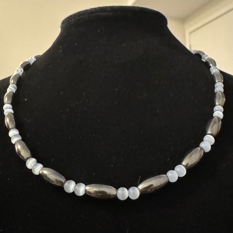 Hematite Cat’s Eye Magnetic Necklace/Bracelet - photo 3