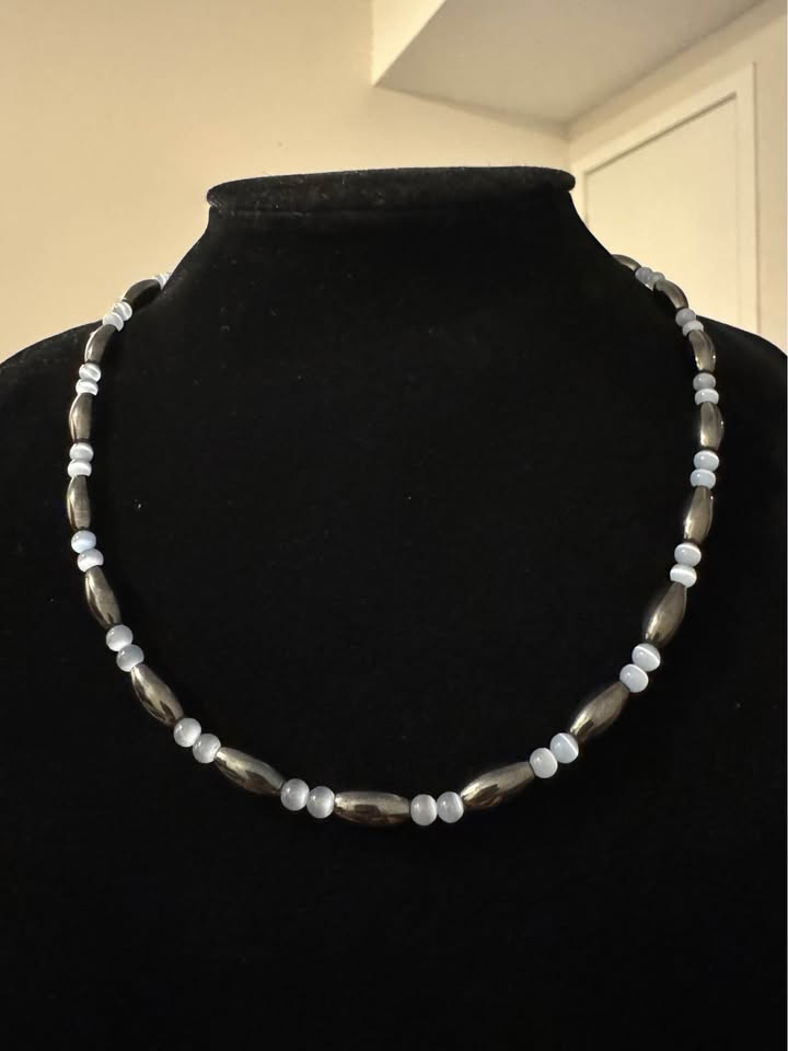 Hematite Cat’s Eye Magnetic Necklace/Bracelet - photo 4