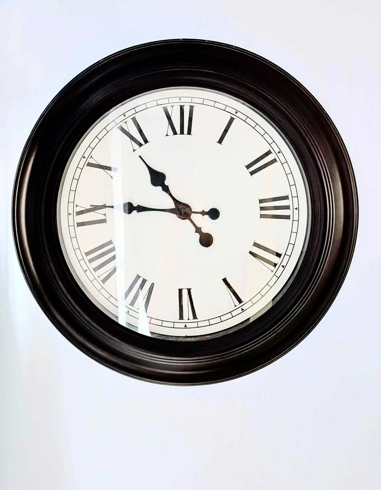 Numeral Wall Clock with Black Frame 22"