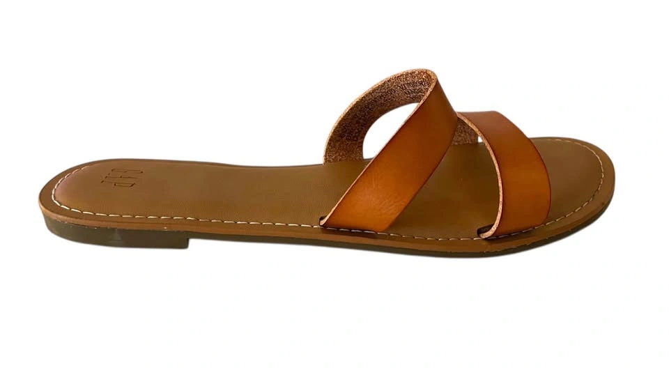 GAP Leather Slide Sandals Size 10 Two Strap Flat Casual Summer S - photo 3