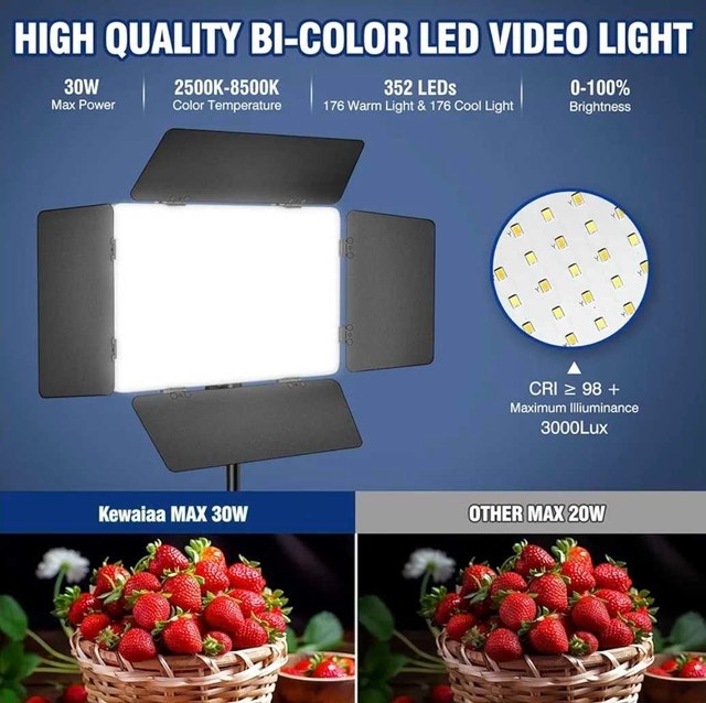 Kewaiaa LED Video Light Kit - photo 2