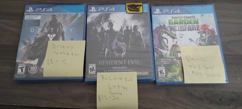 Selling PS4 Sealed and Used Games