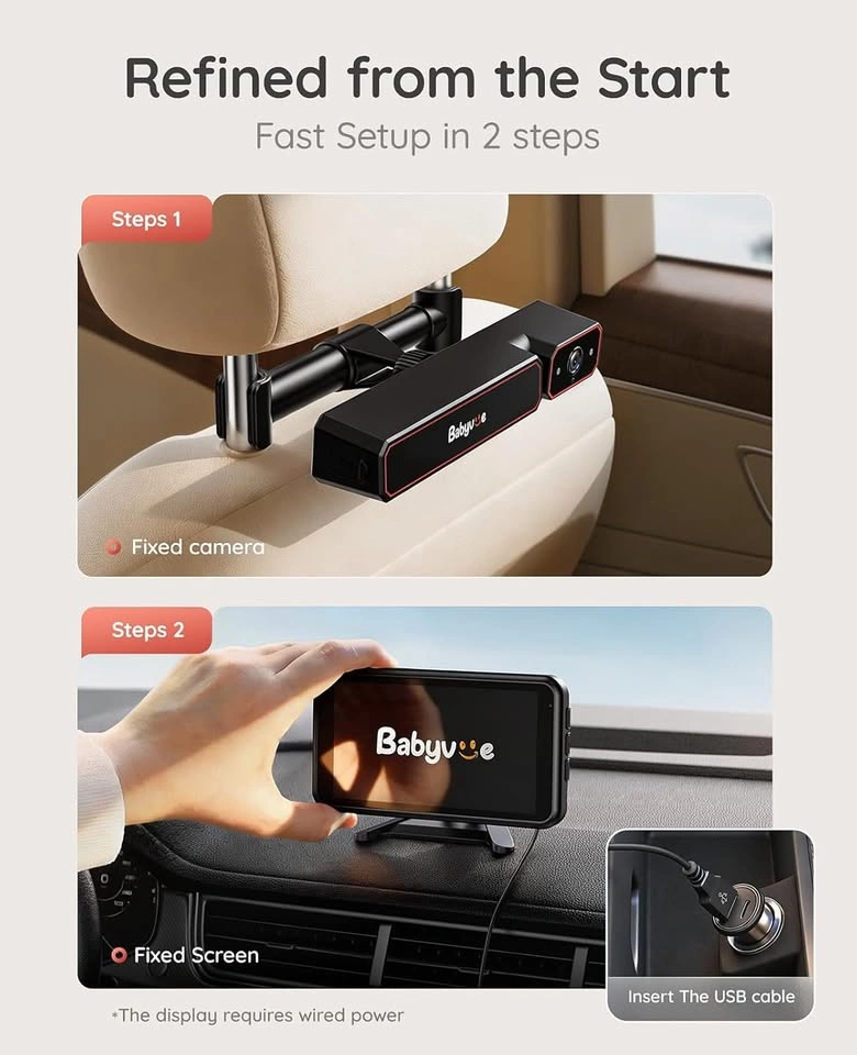 Babyvue BV6PRO Wireless Baby Car Monitor - Dual Camera - photo 5