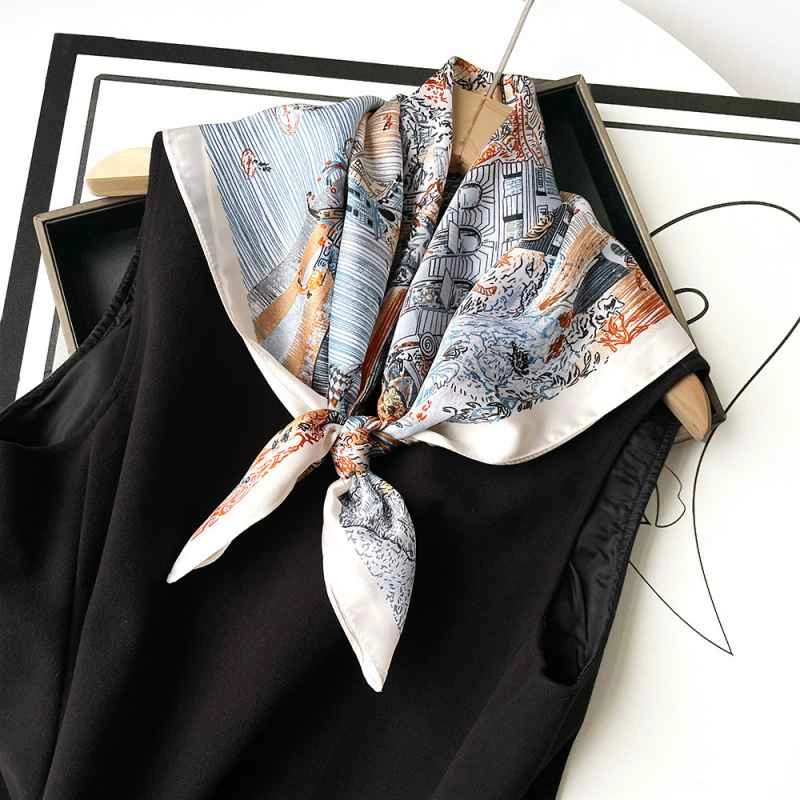 Brand NEW Square Satin Scarf 70x70cm for Spring/Summer - photo 2