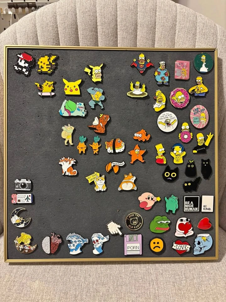 Enamel Pin Collection with Board