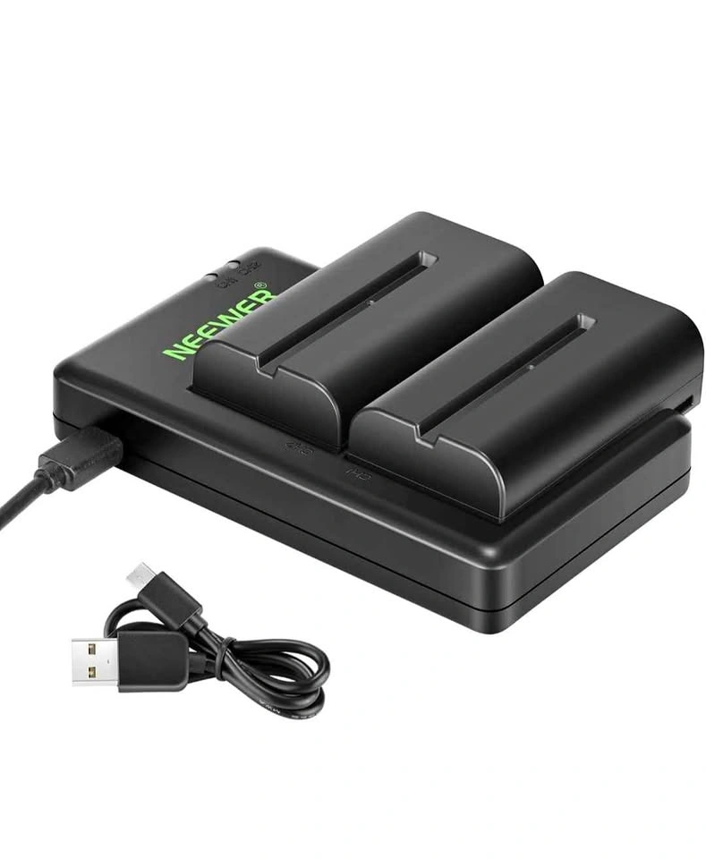 2x Sony NP550 2600mAh Batteries w/ Neewer USB-C Charger