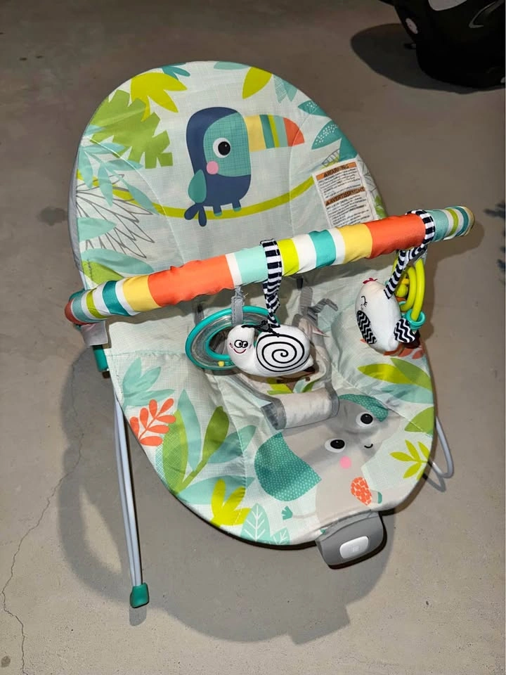 Bright Starts Rainforest Vibes Bouncer - Excellent Condition