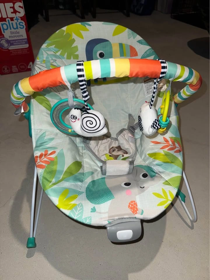 Bright Starts Rainforest Vibes Bouncer - Excellent Condition - photo 2
