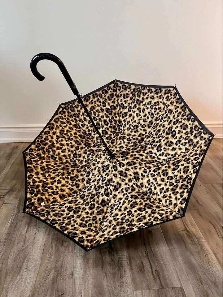 Fulton Bloomsbury Black Leopard Umbrella - New with Tags - photo 2