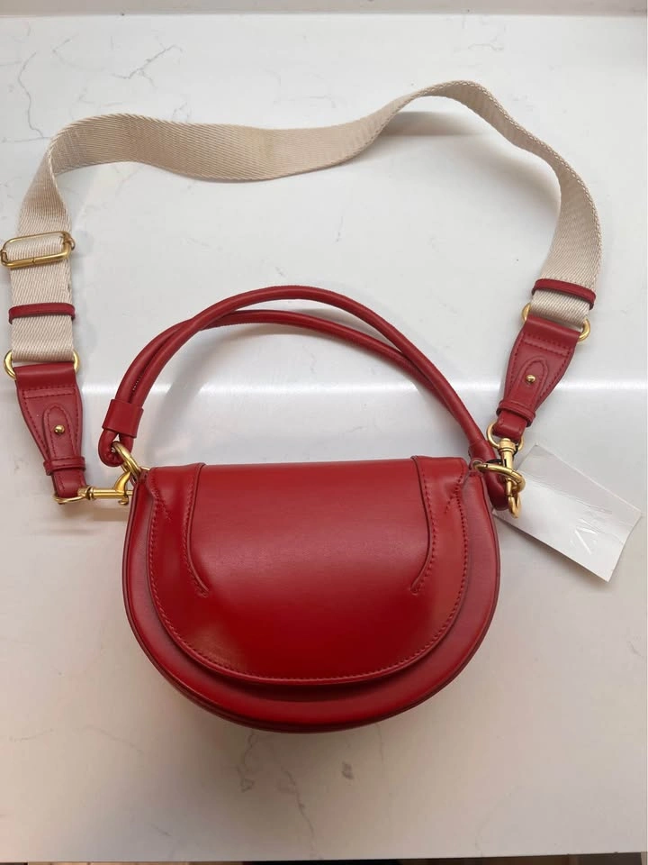 Zara Red Crossbody Saddle Bag - New with Tag