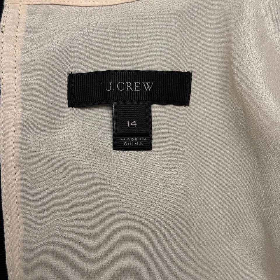 J. Crew Little Black Dress Tiered Fringe Lace Sleeveless - Size - photo 2