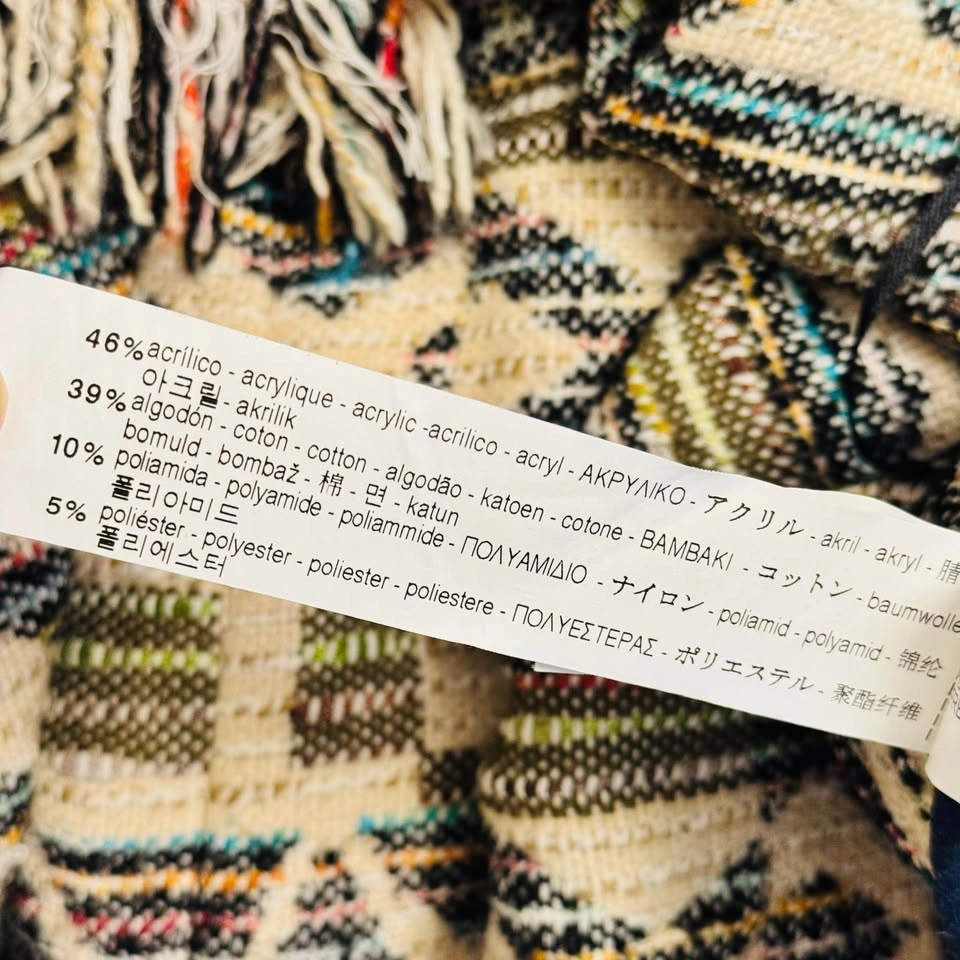 Zara Tribal Geometric Fringe Knit Cardigan Jacket - Oversized Bo - photo 3
