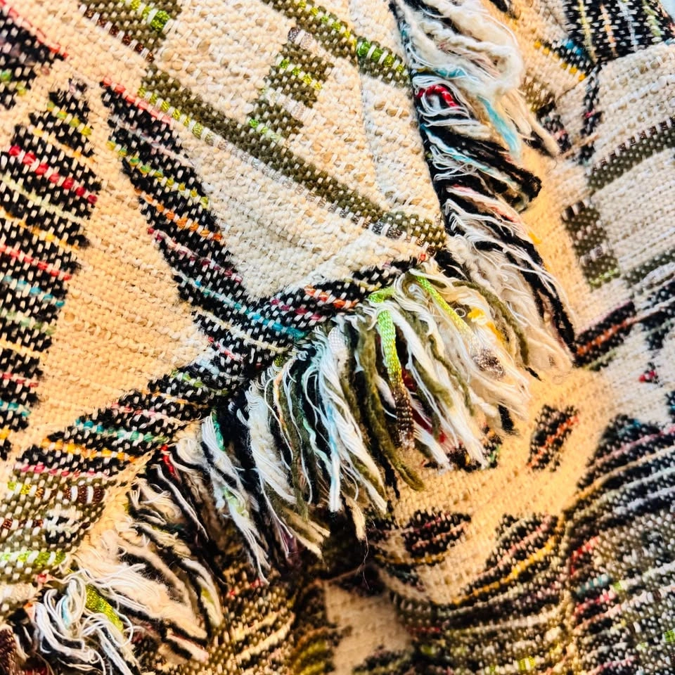 Zara Tribal Geometric Fringe Knit Cardigan Jacket - Oversized Bo - photo 5