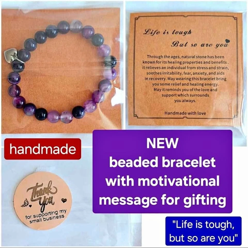 NEW Beaded Bracelet - Life is Tough, but so are you