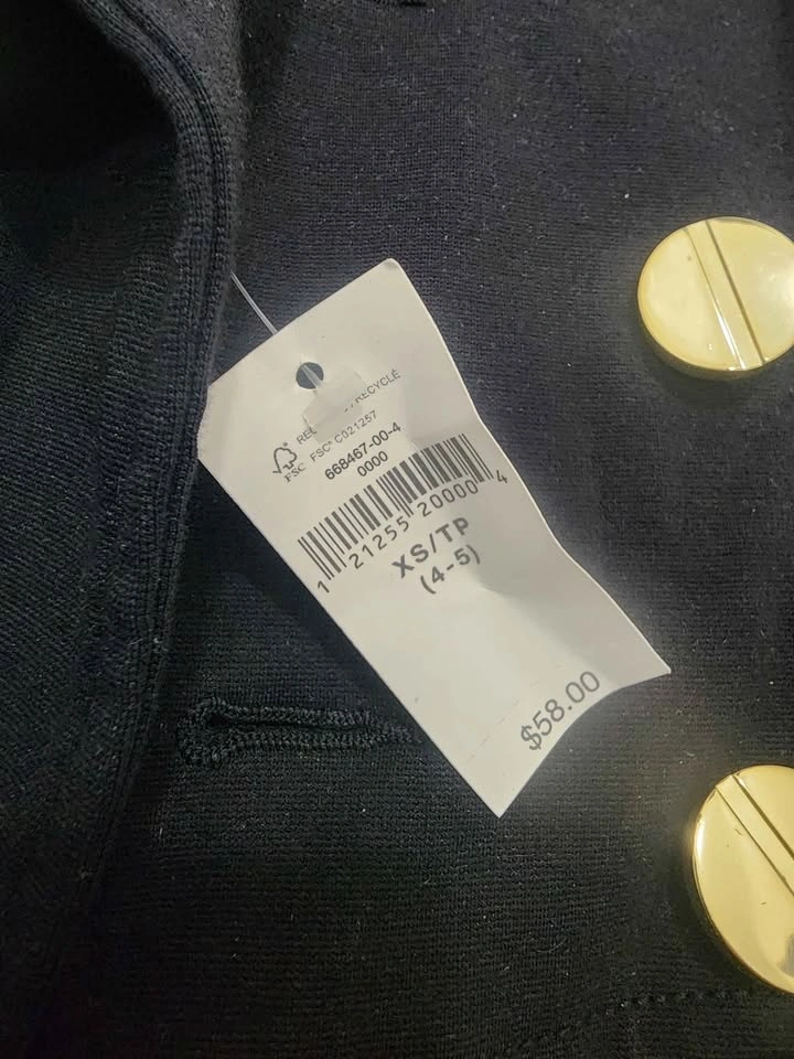 Brand New Gap Black Coat size XS (4-5) - photo 2