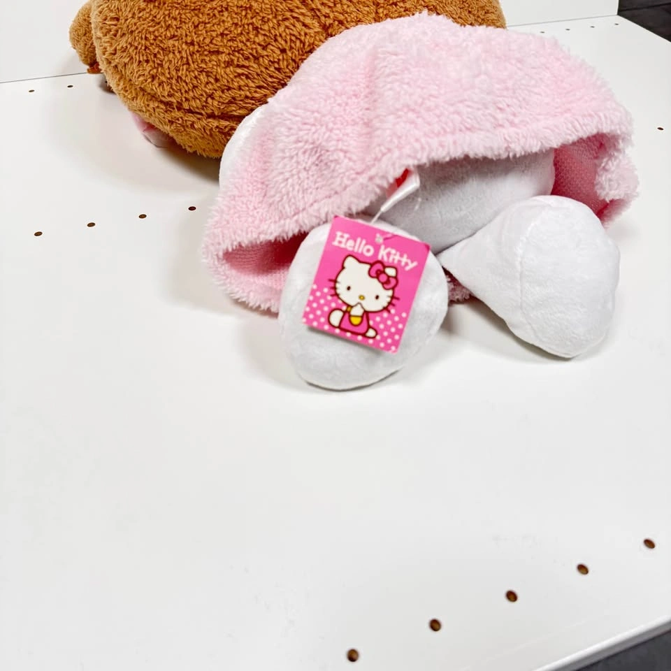 Hello Kitty Brown Bear Cookie Plush Pink Bow - photo 4