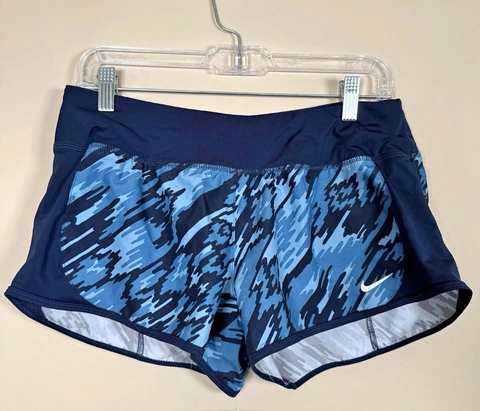 Nike Dri-Fit Camo Shorts Blue Women's Medium