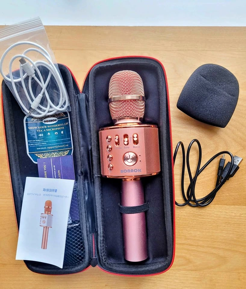 NEW! Wireless Bluetooth Karaoke Microphone, 3-in-1