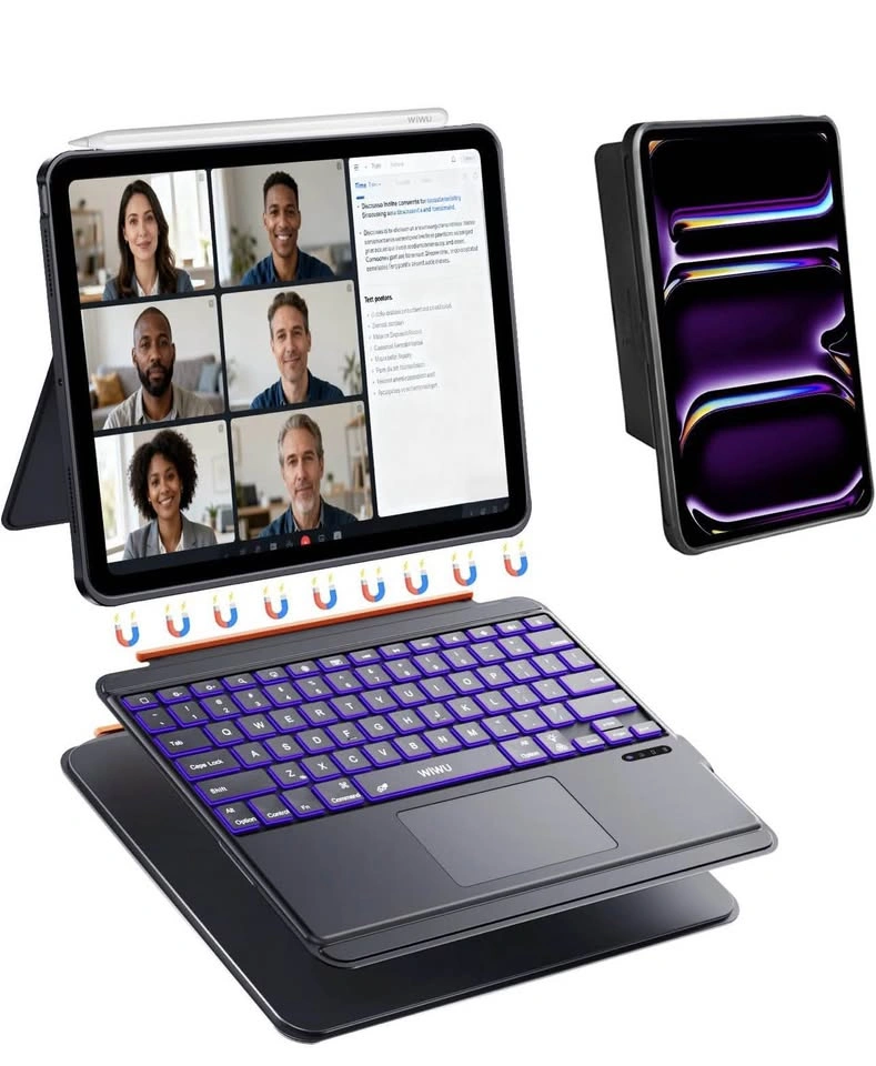 New Keyboard Case 100hr Battery for iPad Pro 13" M4/M5 2024/2025