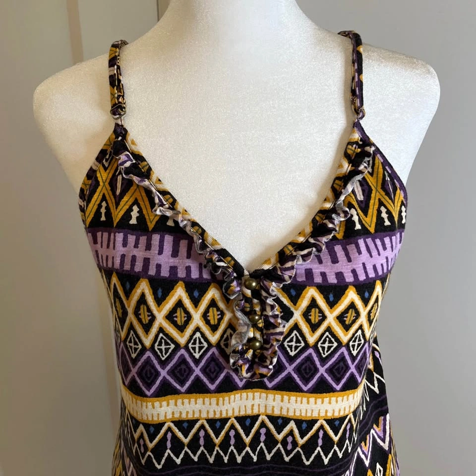 KISMET Colourful Patterned V-Neck Camisole - Size L - photo 2