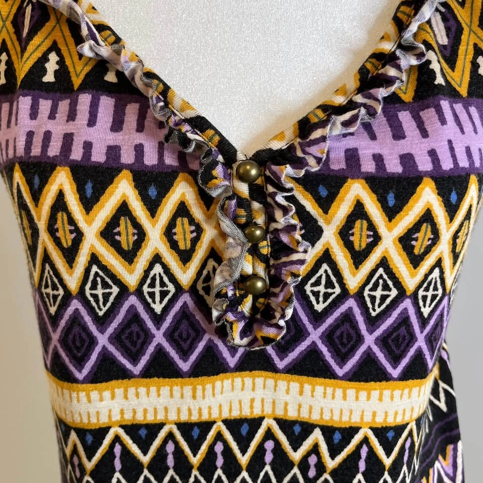 KISMET Colourful Patterned V-Neck Camisole - Size L - photo 3