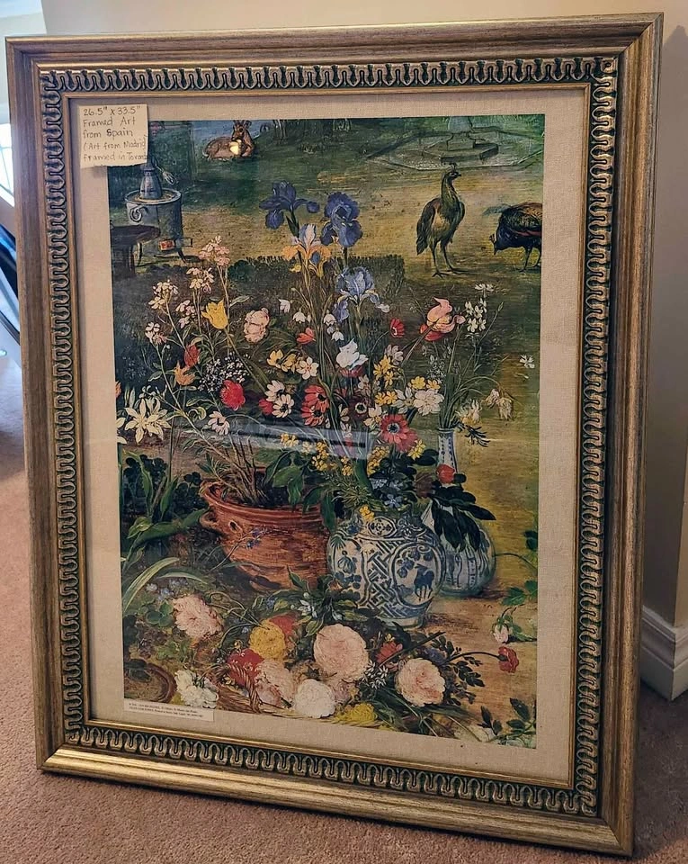 Large Framed Floral Wall Art - photo 2