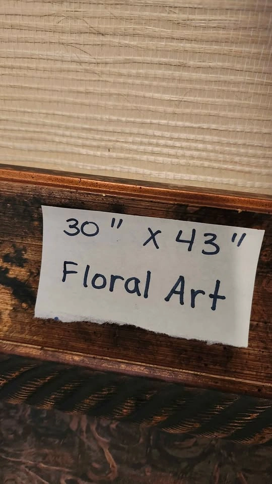 Large Framed Floral Art 30x43" - photo 2