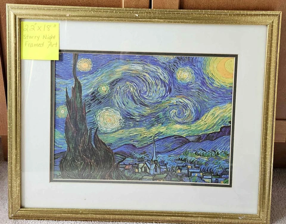 Starry Night Framed Print 22x18
