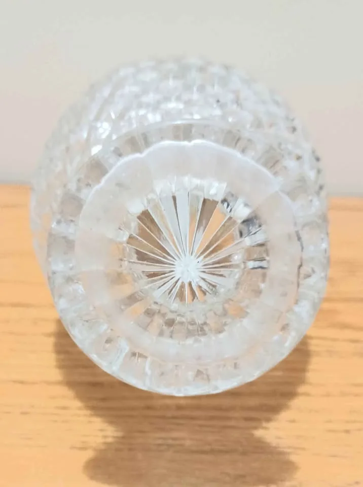 Gold Plated Hollywood Regency Hand Cut Crystal Carafe image indicator(8)