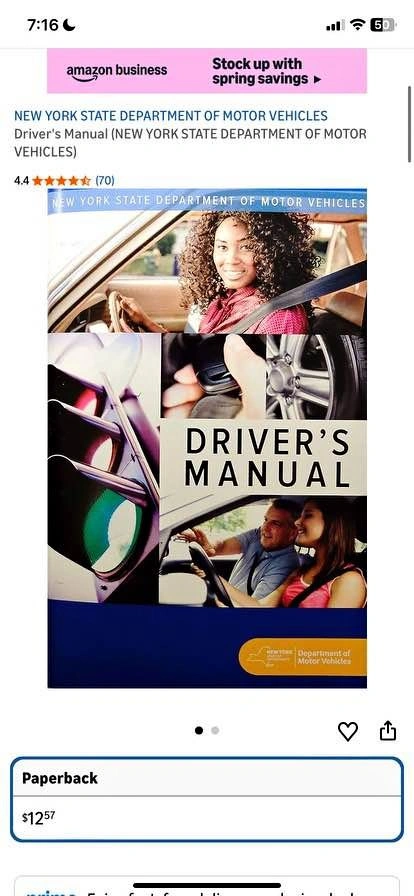 Driver's Manual (NEW YORK STATE DEPARTMENT OF MOTOR VEHICLES)