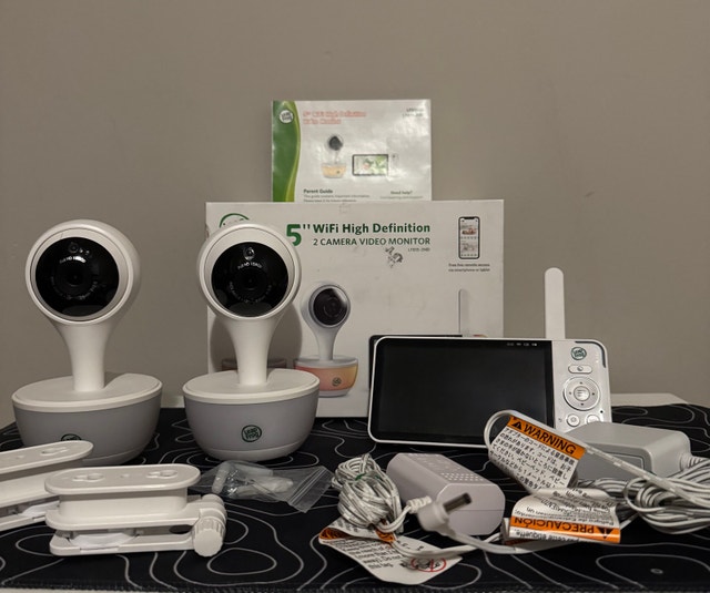 LeapFrog LF815-2HD Baby Monitor – 5″ 2 Camera HD WiFi