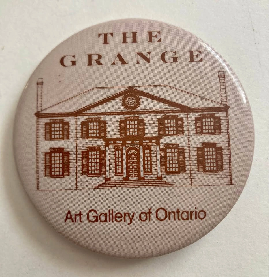 VINTAGE 1980s The Grange Art Gallery Of Ontario AGO Pinback Butt