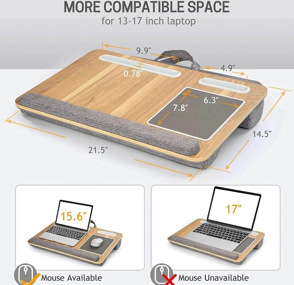LORYERGO Lap Desk for 17" Laptops w/ Cushion & Wrist Rest - photo 2