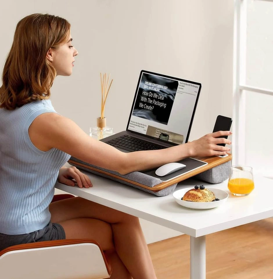 LORYERGO Lap Desk for 17" Laptops w/ Cushion & Wrist Rest - photo 5