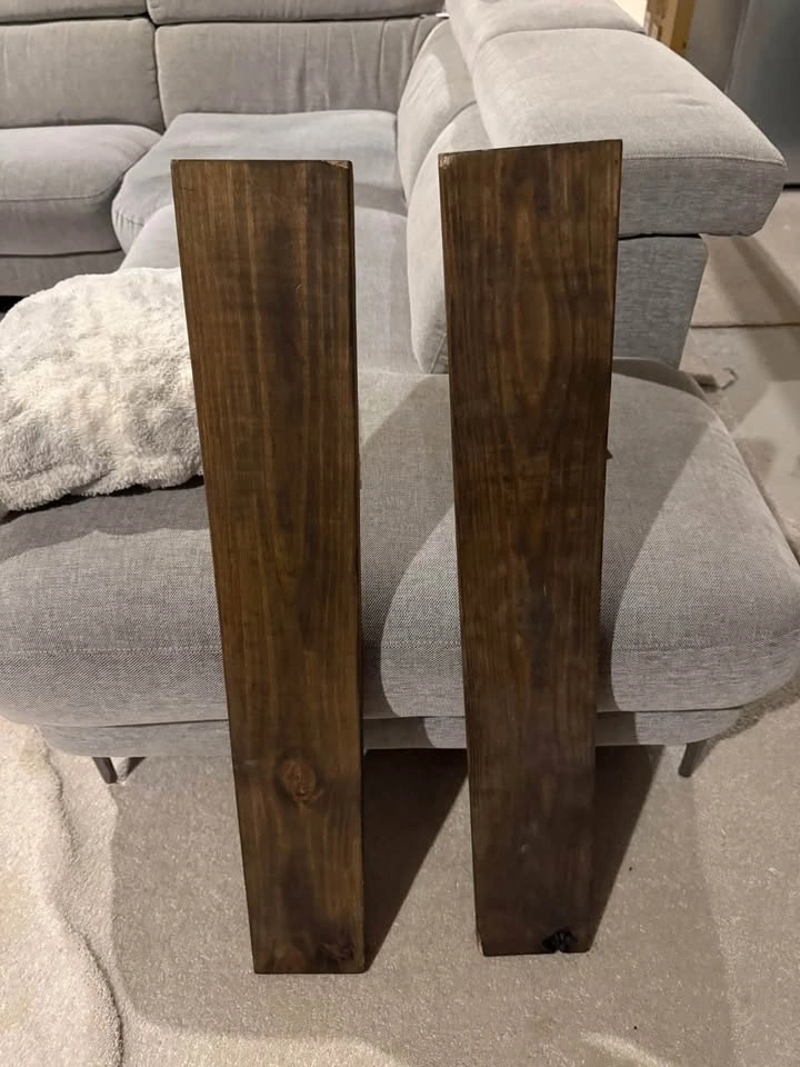 Abasi 2 Piece Pine Solid Wood Bracket Shelf. Floating white shel - photo 2