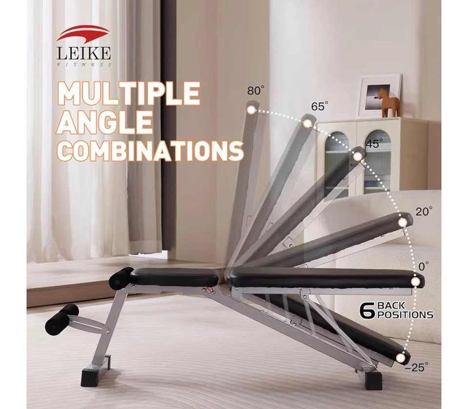 leikefitness Adjustable Weight Bench Foldable Workout Exercise B - photo 3