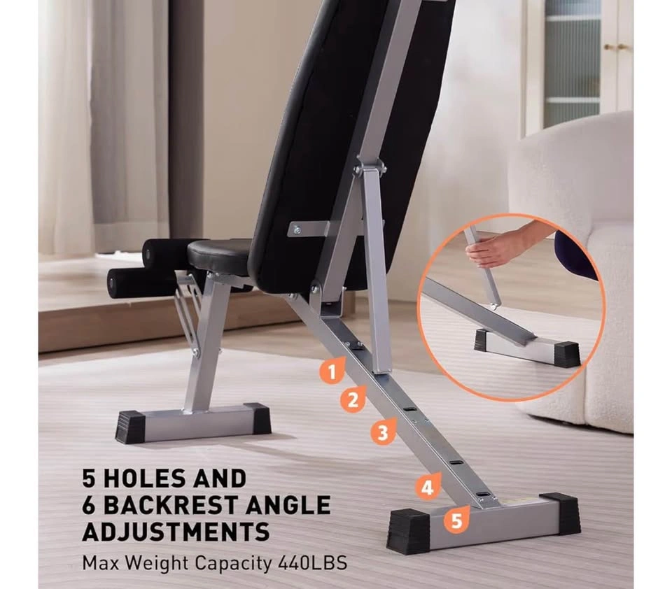 leikefitness Adjustable Weight Bench Foldable Workout Exercise B - photo 4