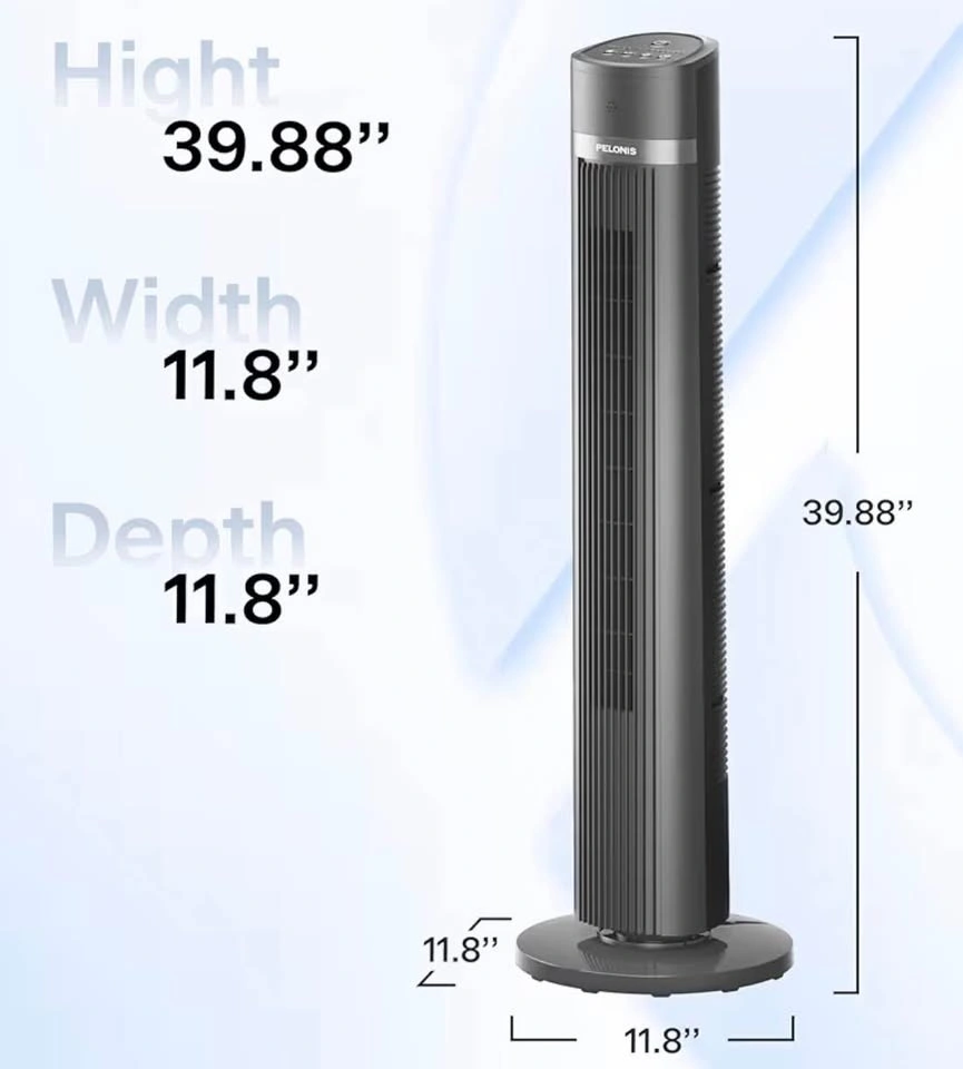 PELONIS 40 inch Bladeless Tower Fan with Remote - photo 2
