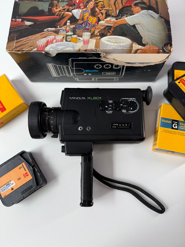 Minolta XL 601 Super 8 Camera with Original Box (Film Tested)