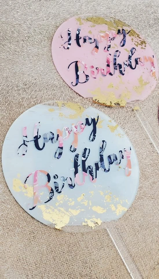 Acrylic Cake Toppers - Handmade & Reusable - photo 3