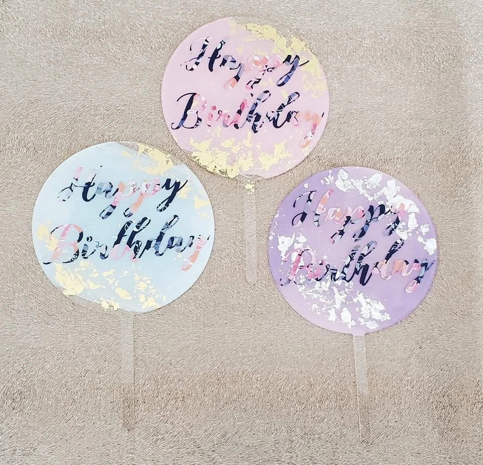 Acrylic Cake Toppers - Handmade & Reusable - photo 4