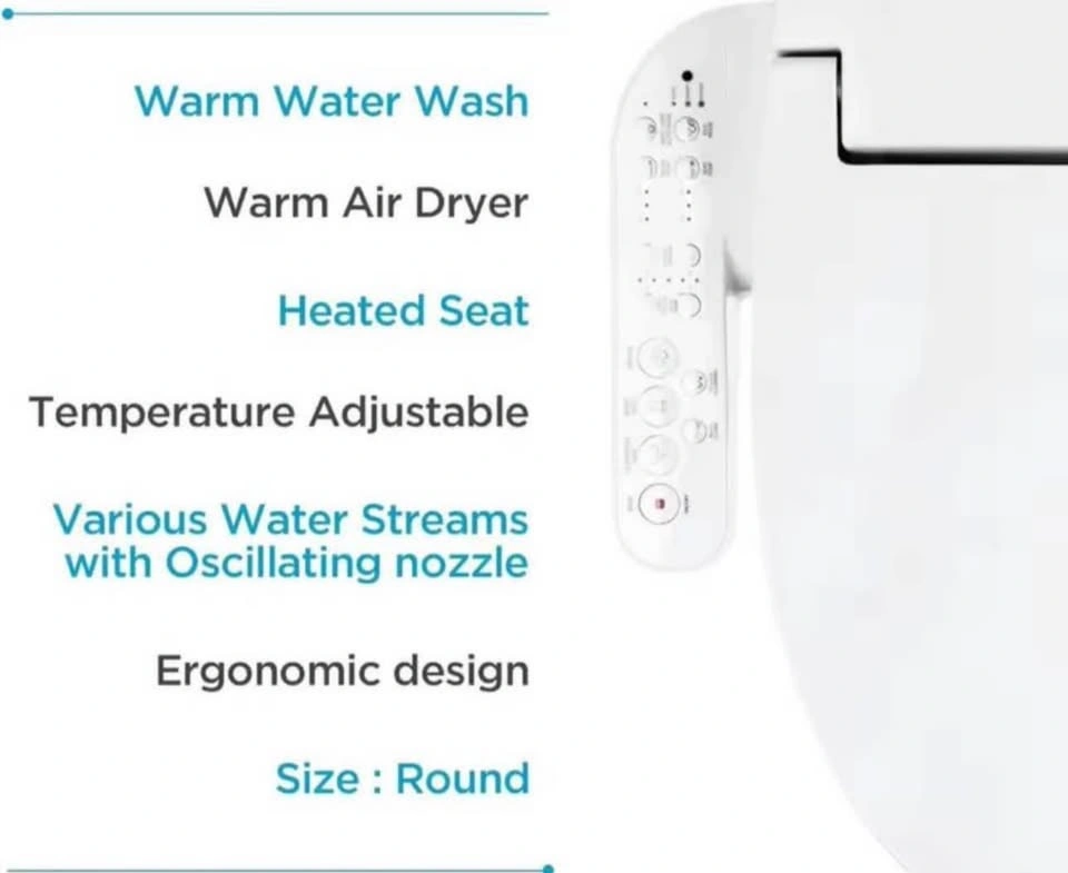 Brand New Blooming Round Bidet Toilet Seat – Heated Warm Water & - photo 2