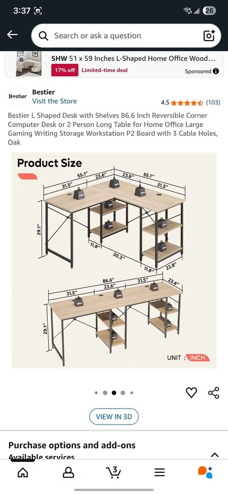 Study desk L shaped - photo 4
