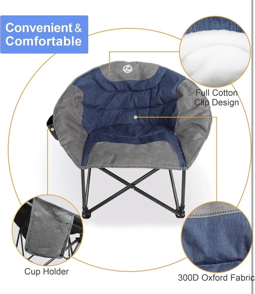 Northroad Folding Moon Chair - Padded Camping Chair w/ Cooler & - photo 3