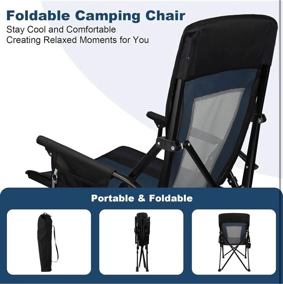 Superrella Folding Camping Chair - Heavy Duty 400 lbs Support - photo 3