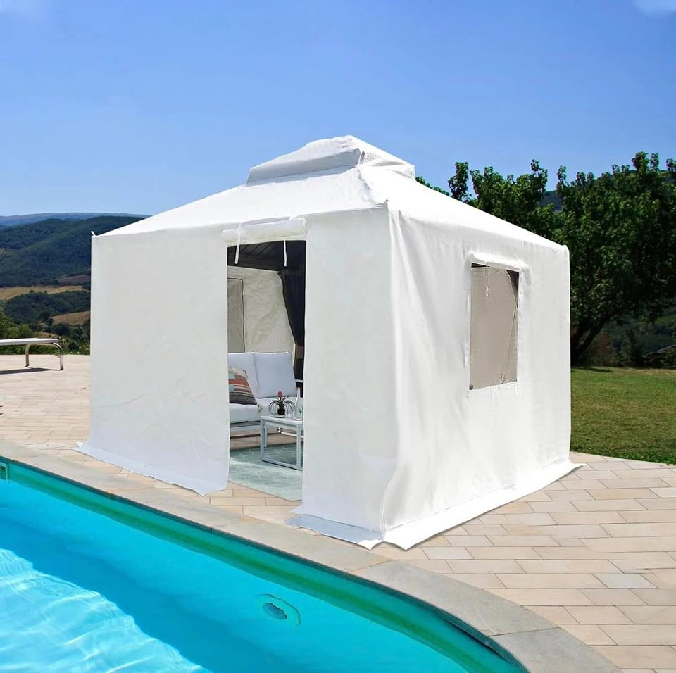 Domi 8’ x 8’ Winter Gazebo Cover with Sidewalls & Mesh Windows