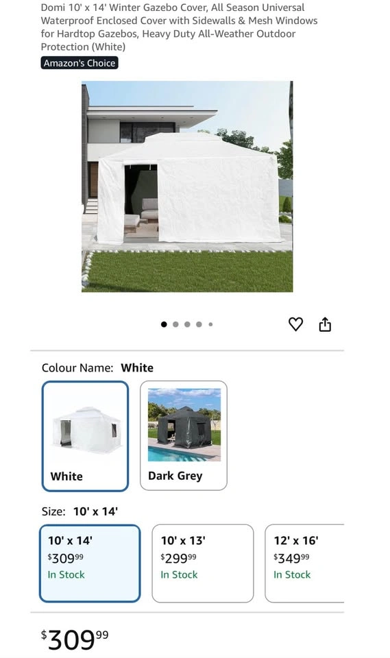 Domi 10' x 14' Winter Gazebo Cover - All-Season Waterproof - photo 2