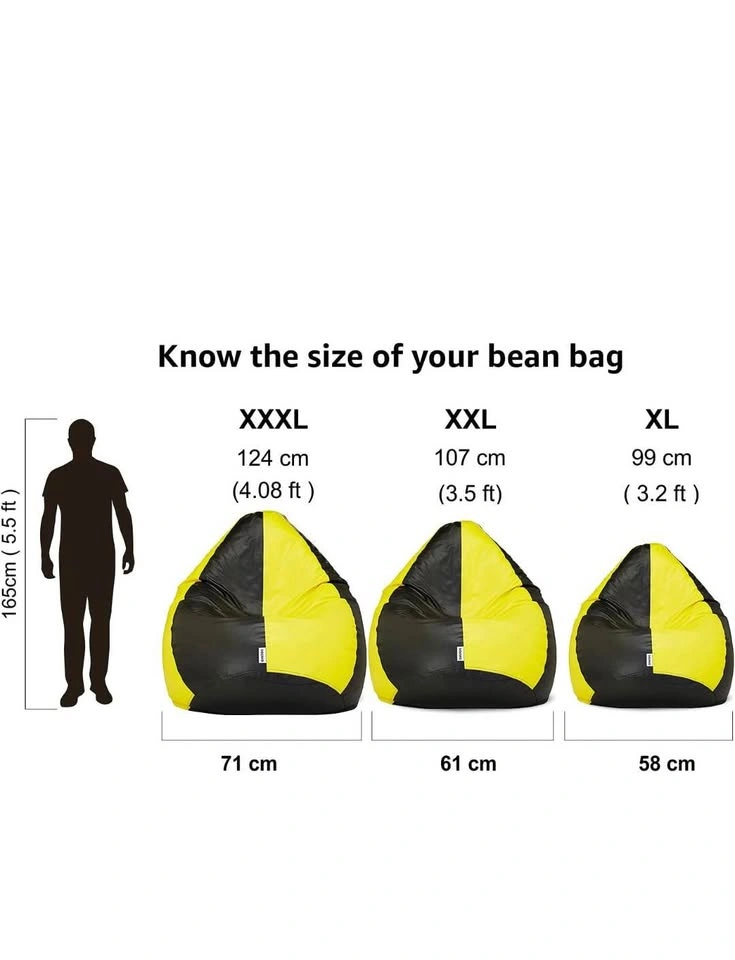 XXXL Yellow Black Bean Bag - photo 2