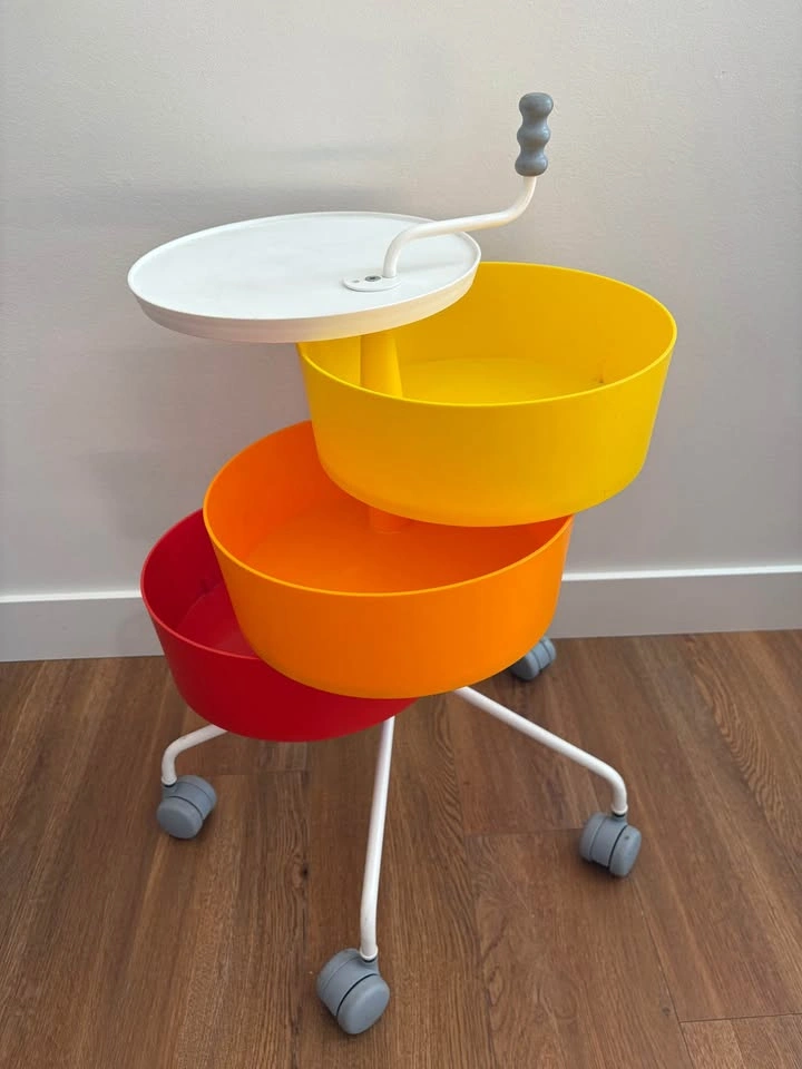 Vintage IKEA PS Klyftig Rolling Cart – 3 Tier Retro Storage Cadd - photo 2