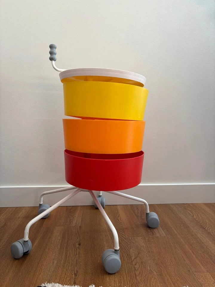 Vintage IKEA PS Klyftig Rolling Cart – 3 Tier Retro Storage Cadd - photo 3